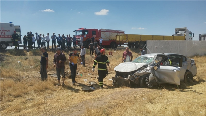 Aksaray-Adana karayolunda otomobil takla attı: 2 yaralı