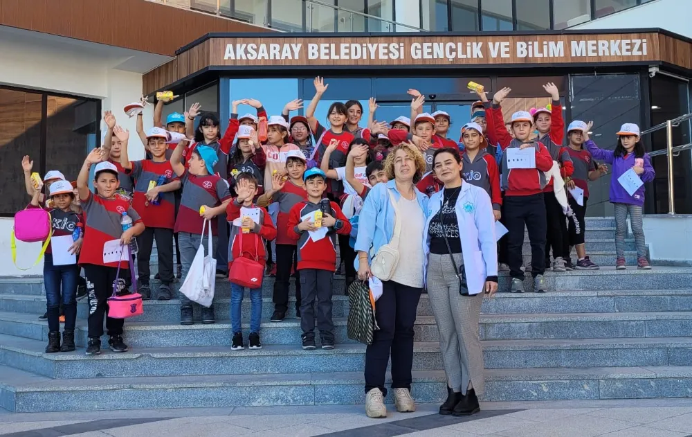 Aksaray’da minik öğrencilerin bilim merkezi eğitimi