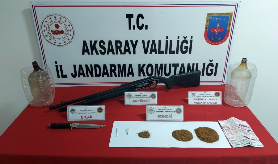 Aksaray Jandarmadan uyuşturucu operasyonu: 2 gözaltı 