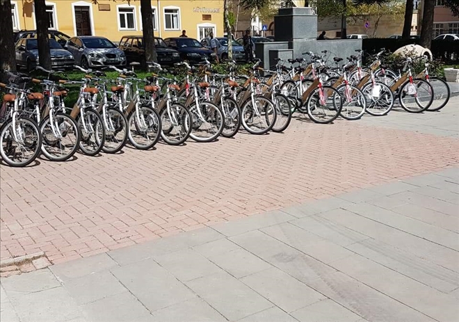 Ortaköy´de öğrencilere bisiklet dağıtımı yapıldı