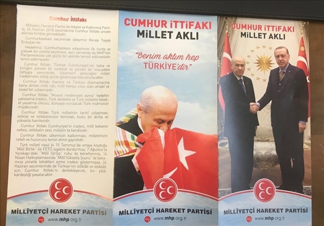 MHP´nin seçim broşüründe Bahçeli ve Erdoğan yan yana