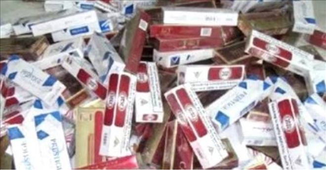 Aksaray´da 6 bin 500  paket gümrük kaçağı sigara ele geçirildi