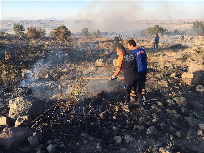 Hasan  Dağı´ndaki yangında 10 hektar alan zarar gördü
