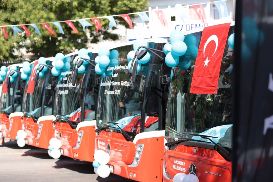 Aksaray Belediyesi araç filosuna 6 yeni otobüsü kattı