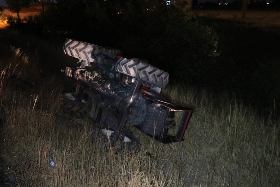 Aksaray’da traktör şarampole devrildi: 1 yaralı