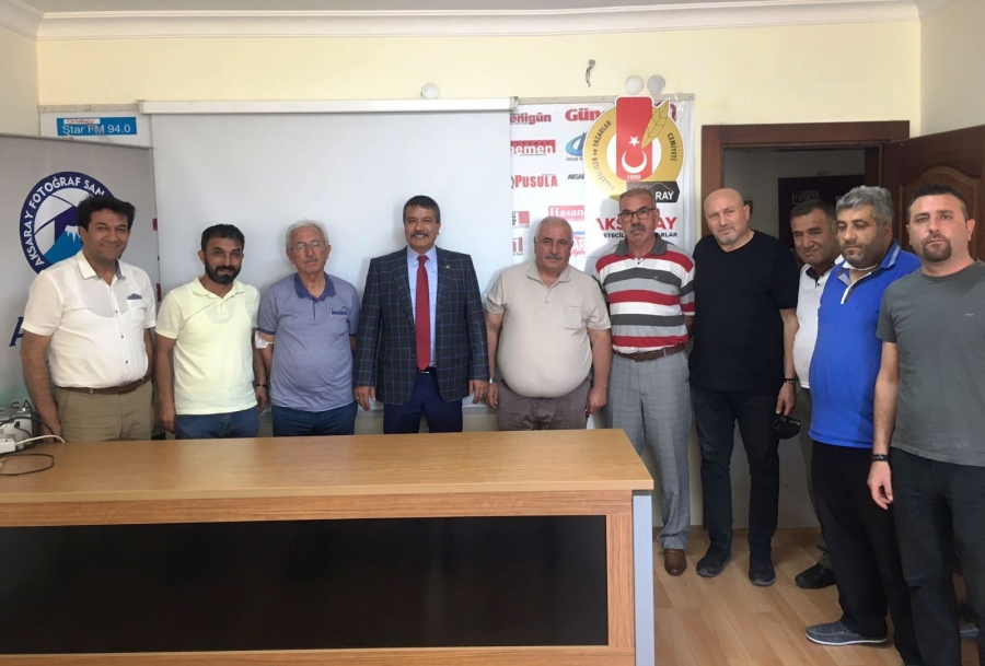 Metin Alper, Aksaray Gazeteciler ve Yazarlar Cemiyetini ziyaret etti