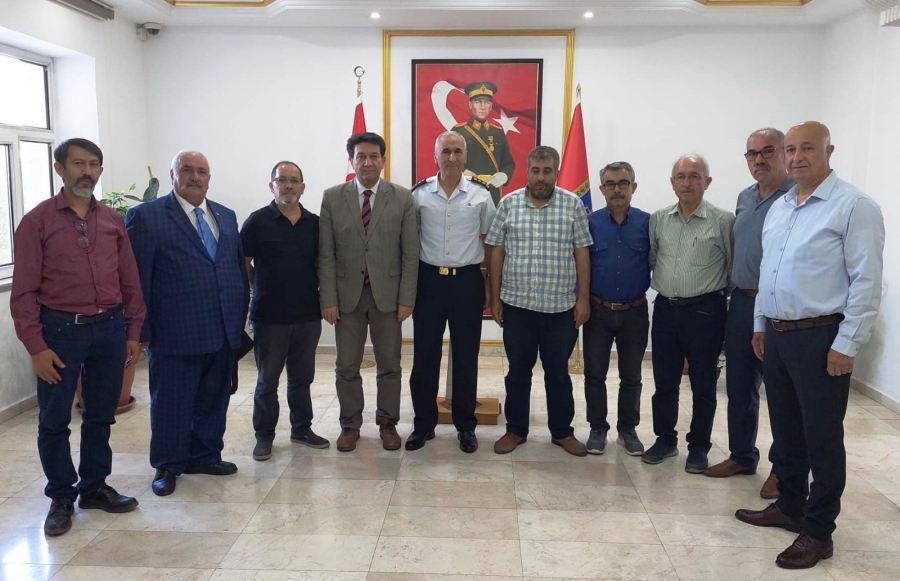 Gazetecilerden Jandarma Alay Komutanı Hacı Ali Büber’e ziyaret
