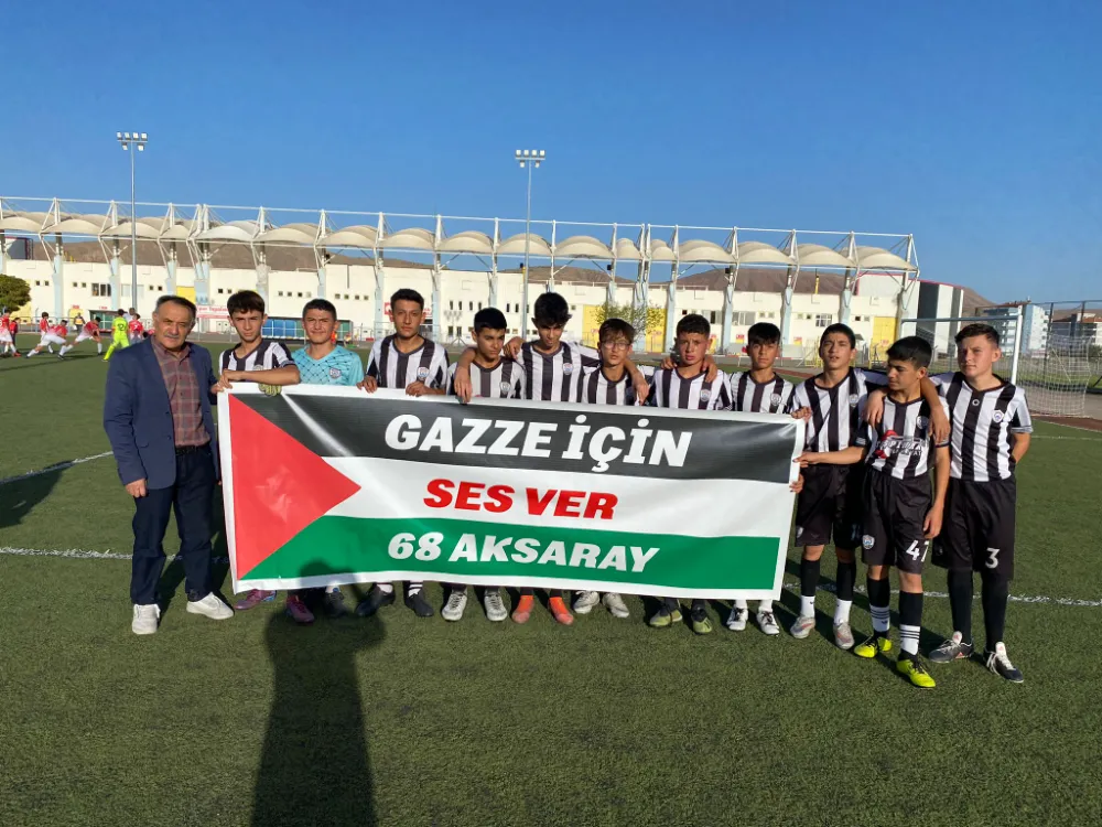 Aksaray alt yapı takımları Gazze için ses verdi 