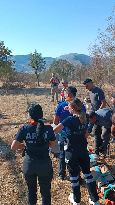 Ağaçtan düştü, ambulans helikopterle hastaneye kaldırıldı