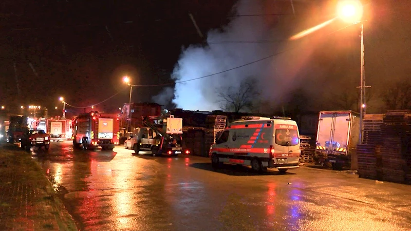 İstanbul  - Tuzla’da palet fabrikasında yangın