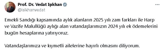 Emekli Sandığı fark ödemeleri bugün yatırılıyor