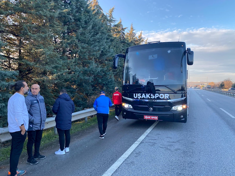 Uşakspor otobüsüne taşlı saldırı