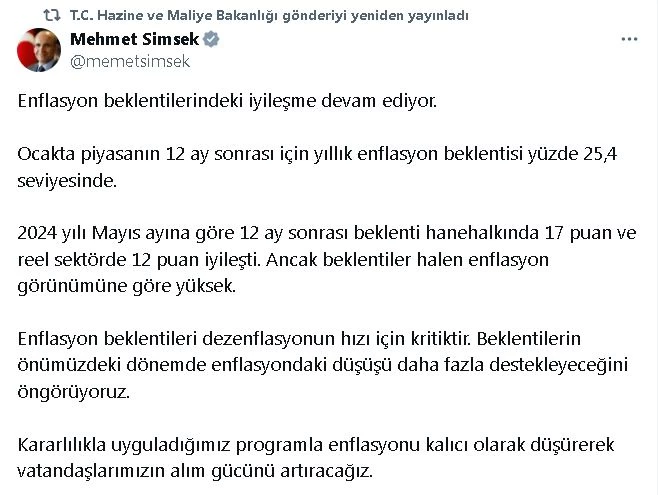 Bakan Şimşek: Vatandaşlarımızın alım gücünü artıracağız