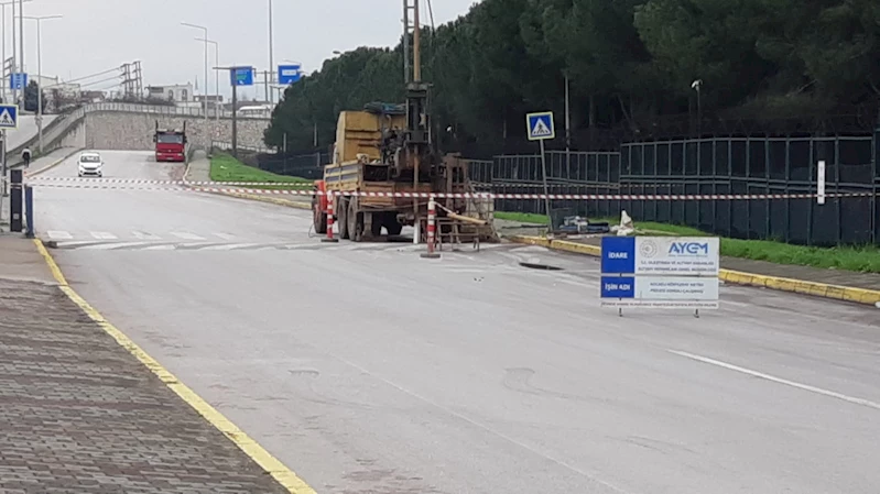 Metro çalışması sırasında doğal gaz borusu delindi