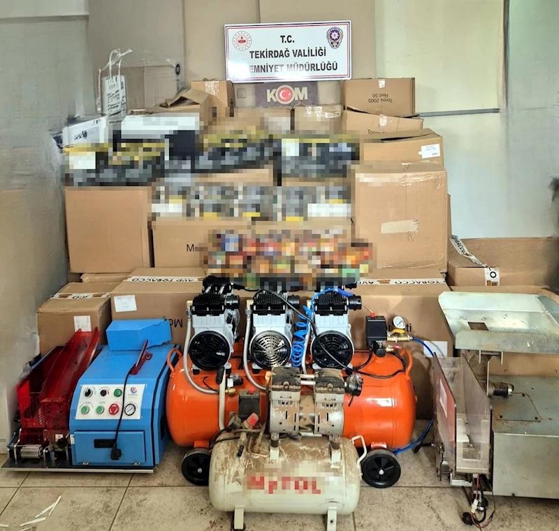 Tekirdağ’da 305 bin makaron ele geçirildi