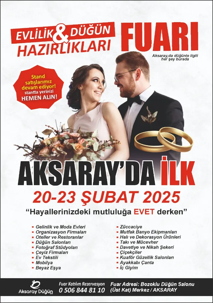 Aksaray Düğün Fuarı Başlıyor