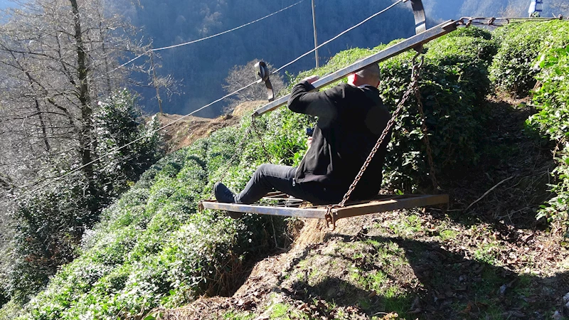 RİZE - Yol yapıldı, teleferikle tehlikeli yolculuk son buldu (VİDEO EKLENDİ) 