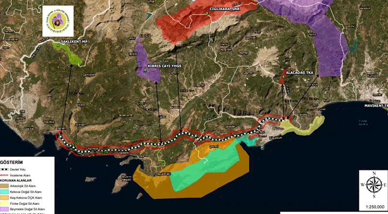 Finike- Kalkan bölünmüş yol projesinin iptali için 3 dava