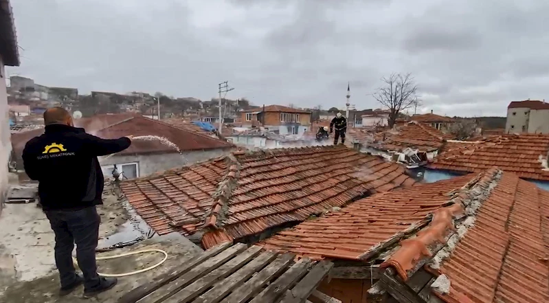 Tekirdağ’da yangın çıkan ev kullanılamaz hale geldi