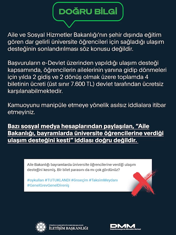 İletişim Başkanlığı: 