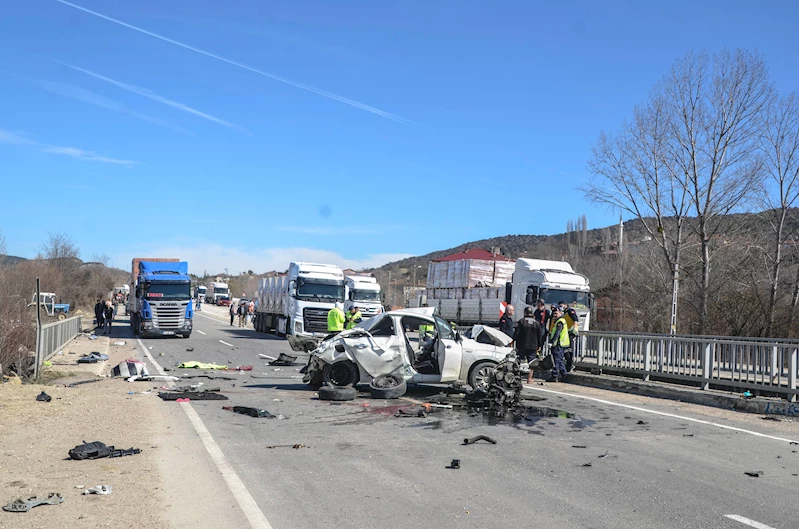 Köprü korkuluklarına çarpan otomobilin sürücüsü öldü