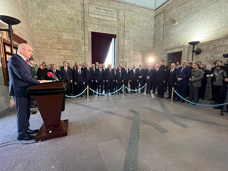 TBMM Başkanı Kurtulmuş ve devlet erkanından Anıtkabir