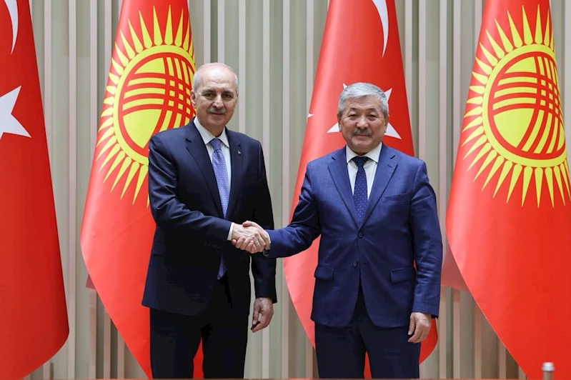 TBMM Başkanı Kurtulmuş, Kırgız Cumhuriyeti Başbakanı Kasımaliyev ile bir araya geldi / Video eklendi