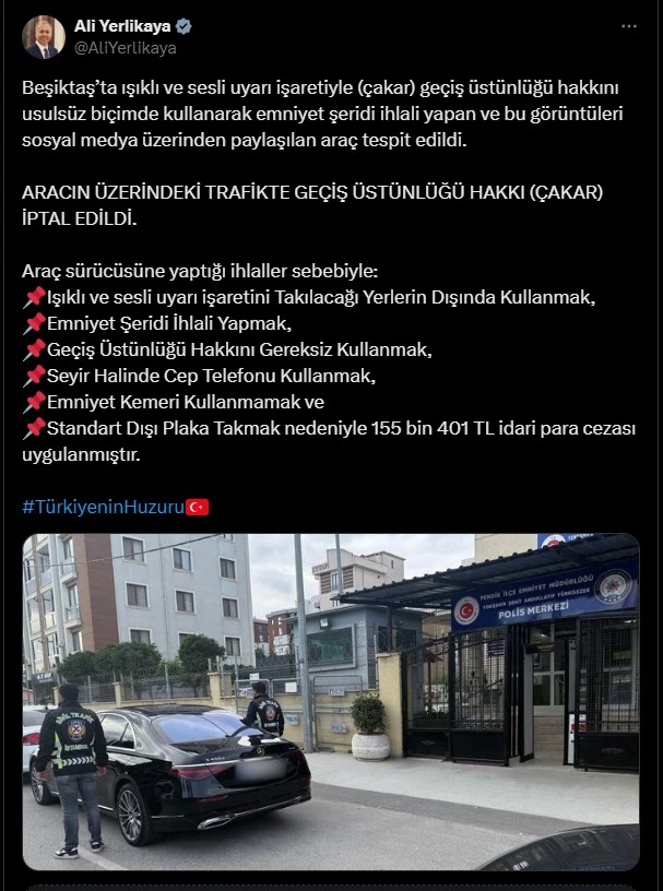 İstanbul - Bakan Yerlikaya açıkladı: Beşiktaş