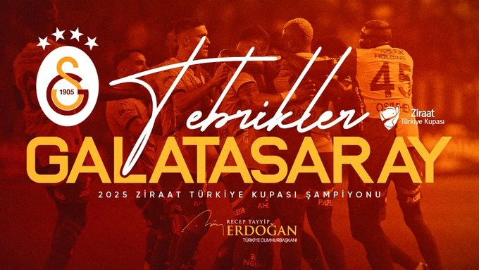 Cumhurbaşkanı Erdoğan, Ziraat Türkiye Kupası Şampiyonu Galatasaray