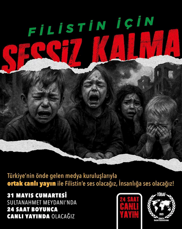 Gazetecilerden Filistin halkı için 24 saat canlı yayın