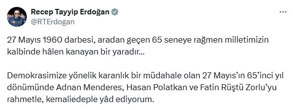 Cumhurbaşkanı Erdoğan