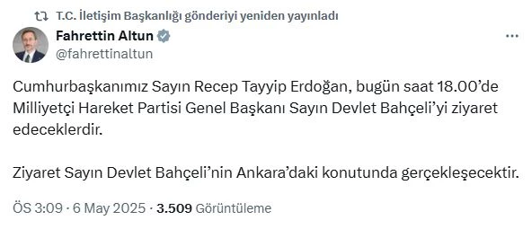 Cumhurbaşkanı Erdoğan, Bahçeli