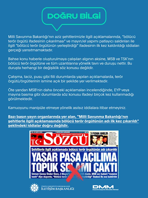 DMM’den ‘bölücü terör örgütünün isminin çıkarıldığı’ iddialarına açıklama
