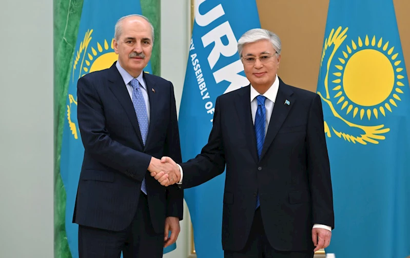 TBMM Başkanı Kurtulmuş, Kazakistan Cumhurbaşkanı Tokayev tarafından kabul edildi