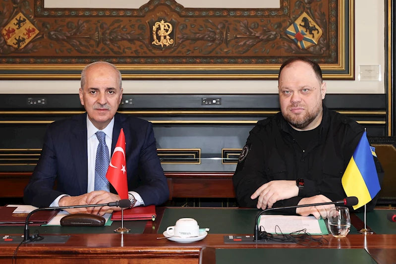 TBMM Başkanı Kurtulmuş, Ukrayna Parlamentosu Başkanı Stefanchuk ile görüştü