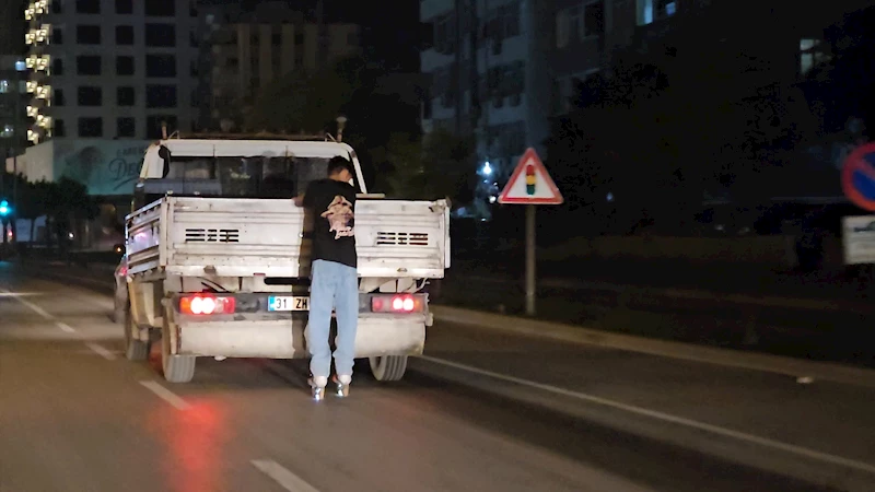 Patenle tehlikeli yolculuk kamerada 