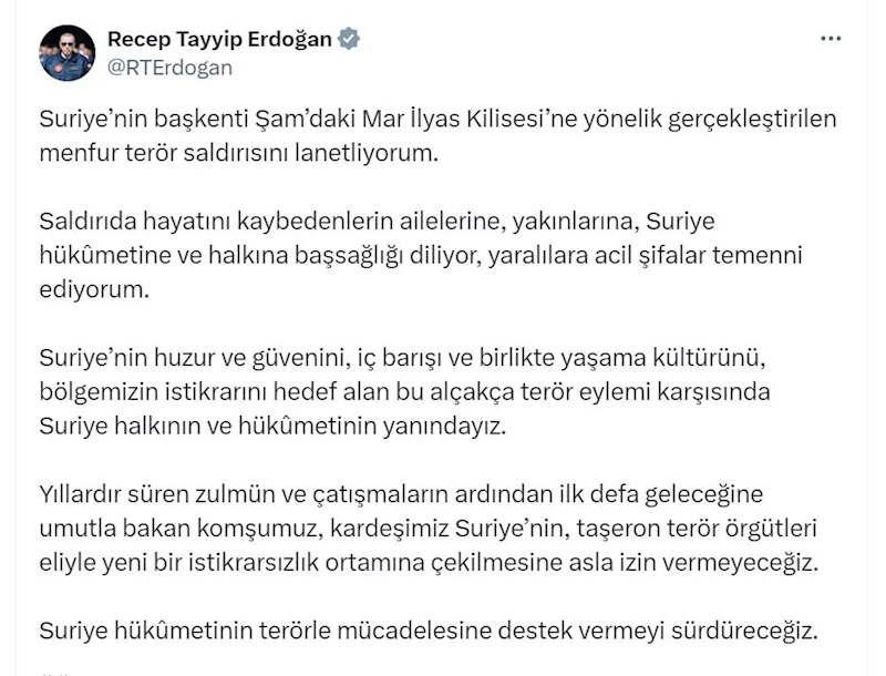 Cumhurbaşkanı Erdoğan