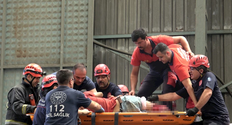 Kırım makinesine düşen işçinin bacakları koptu 