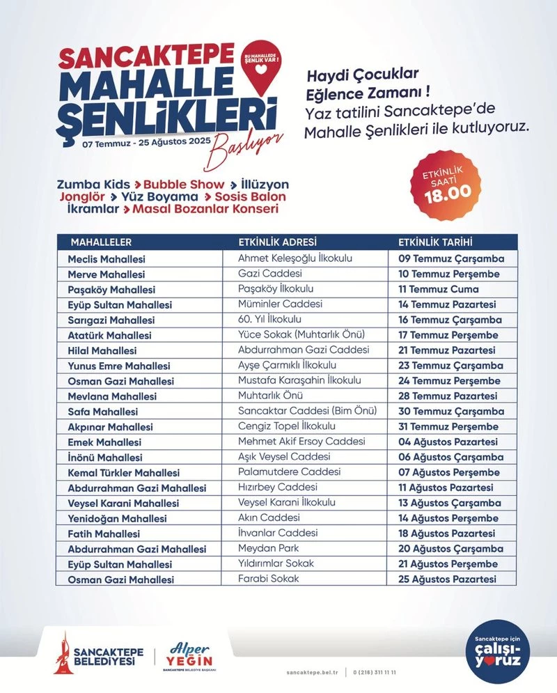 Sancaktepe’de mahalle şenlikleri devam ediyor