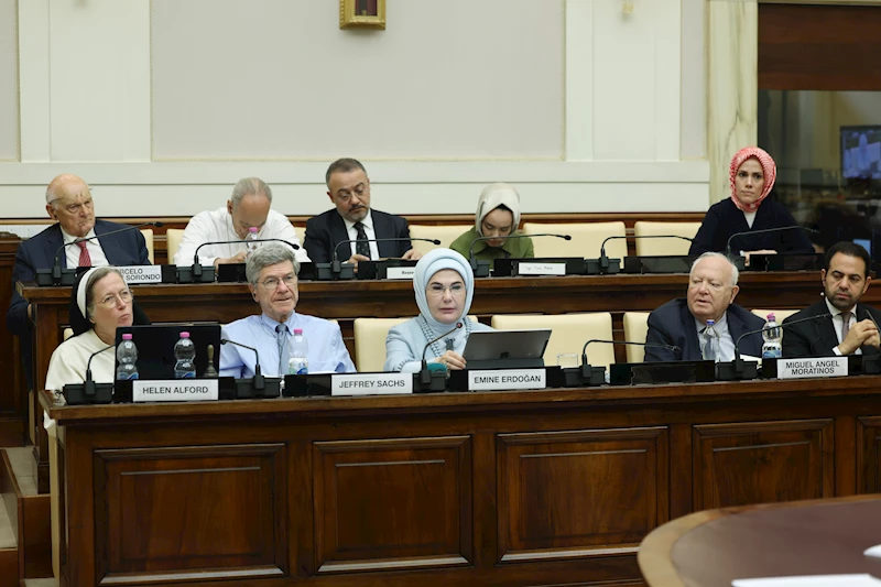 Emine Erdoğan, Vatikan’da ‘Kardeşlik Temelli Ekonomi: Etik Çok Taraflılık’ konferansına katıldı
