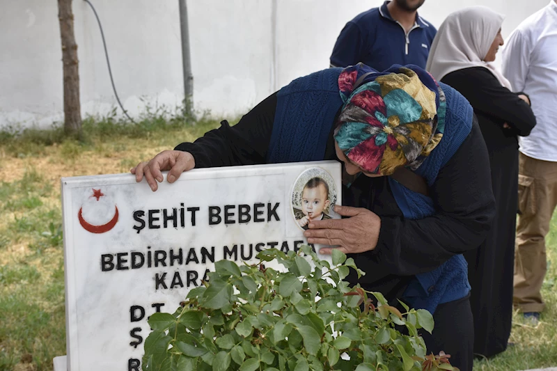 Sivas- Şehit Bedirhan bebek ile annesi mezarı başında anıldı /Video eklendi 