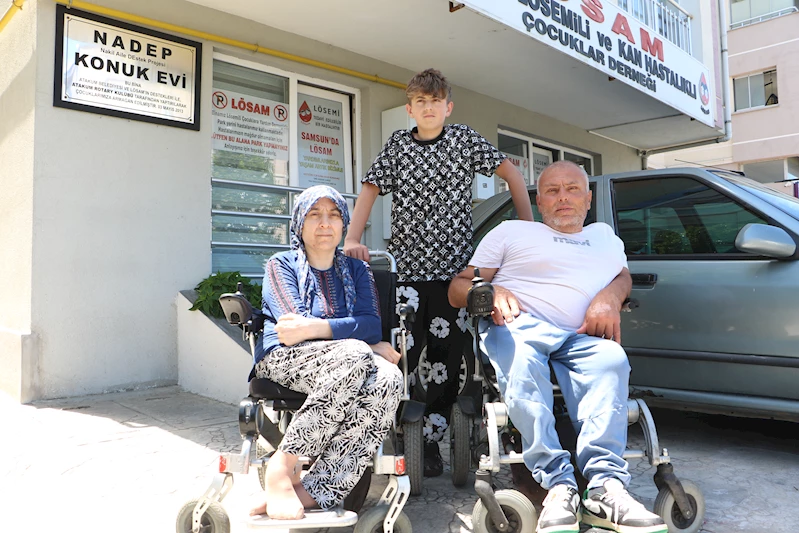 Engelli çift, lösemiye yakalanan oğulları için verdikleri mücadeleyle örnek oldu