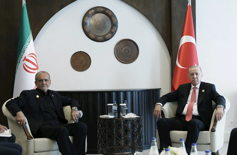 Cumhurbaşkanı Erdoğan, İran Cumhurbaşkanı Pezeşkiyan ile görüştü