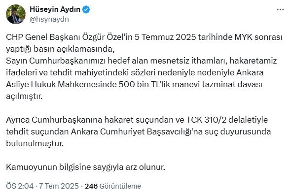 Cumhurbaşkanı Erdoğan