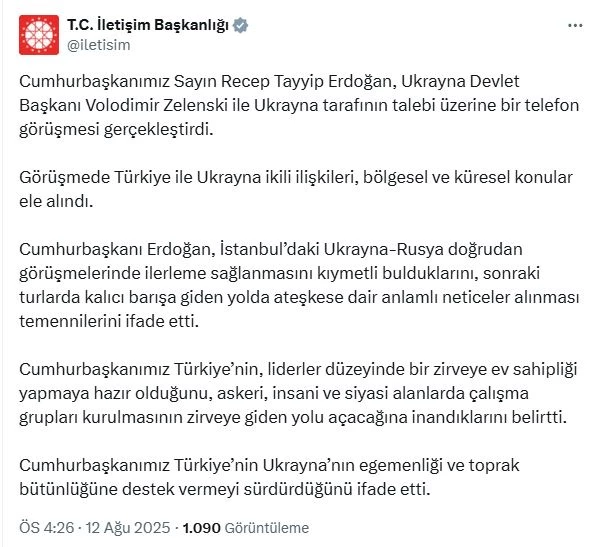Cumhurbaşkanı Erdoğan, Ukrayna Devlet Başkanı Zelenski ile görüştü