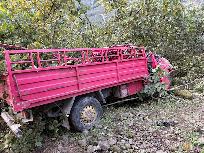 Giresun’da fındık işçilerini taşıyan kamyonet şarampole yuvarlandı: 4 ölü 1 yaralı 