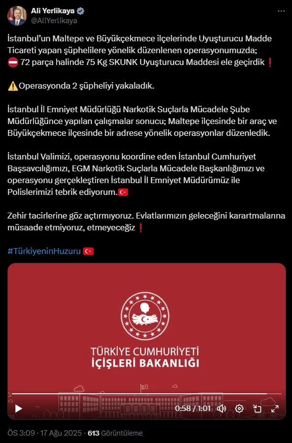 İstanbul - Bakan Yerlikaya, İstanbul