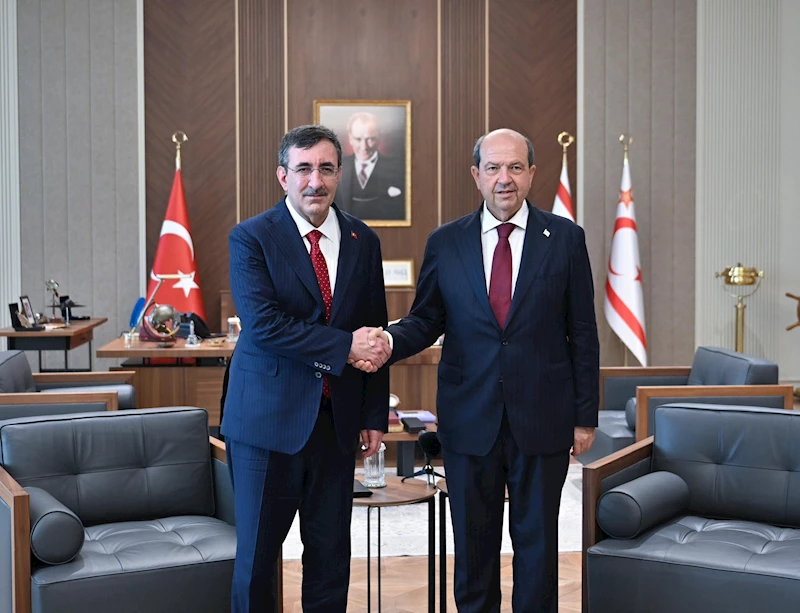 Cumhurbaşkanı Yardımcısı Yılmaz, KKTC Cumhurbaşkanı Tatar ile görüştü