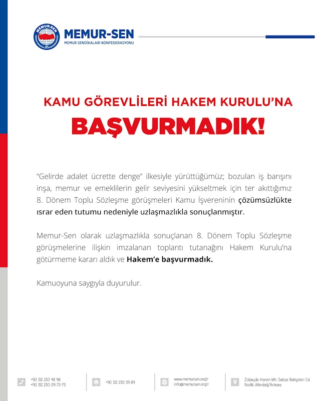 Memur-Sen, Hakem Kurulu