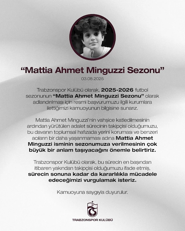 Trabzonspor’dan ‘Mattia Ahmet Minguzzi Sezonu